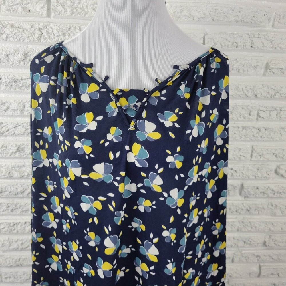 Style & Co Womens Top 3X Plus Long Elastic Sleeves Pullover Sheer FLO147E - Picture 3 of 8